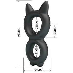 CRAZY BULL - ANEL DUPLO DE SILICONE TORAN MODELO 20